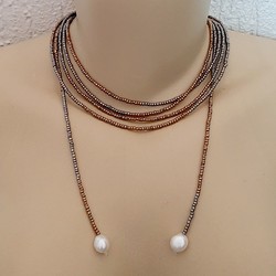 COLAR PONTAS DE PÉROLAS