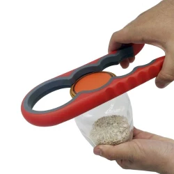 Abridor de Tampas Multifuncional em Silicone para Potes e Garrafas