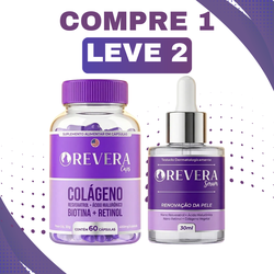 Revera Caps 1 Pote 60 Cáps + Sérum facial Original Rejuvenescedor + Frete Grátis
