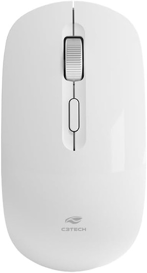 Mouse Sem Fio Recarregavel C3Tech Branco - M-W80WH