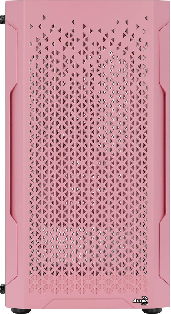 Gabinete Gamer Aerocool ATX Trinity Mini V1 Lateral em Vidro Rosa