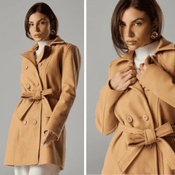 [Compre 1 Leve 2] Casaco Feminino Lã Batida Alongado Milano