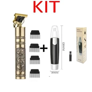 Kit Barbeiro Profissional 2 em 1 Máquina de Corte + Aparador Facial
